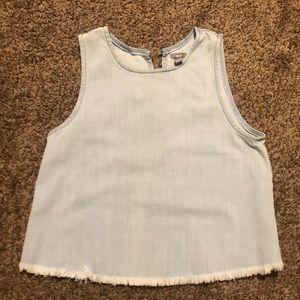 Light blue denim tank